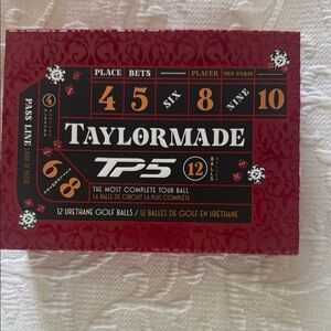 TaylorMade TP5 Golf Balls in Red and Black Packaging